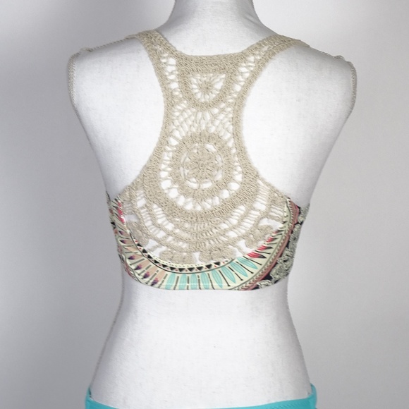 Reteron  Back Crochet Tile Green Swimsuit - Picture 7 of 8